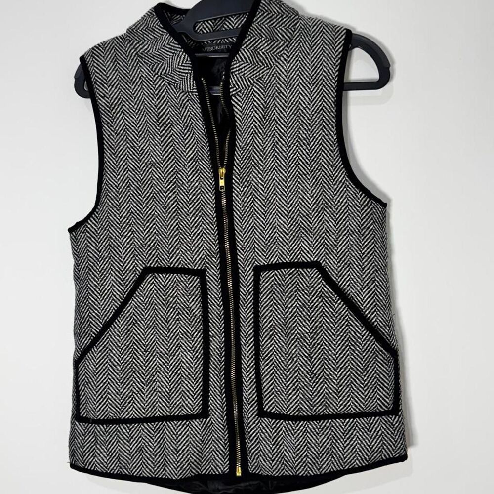 Merokeety Women's Black and Grey Gilet